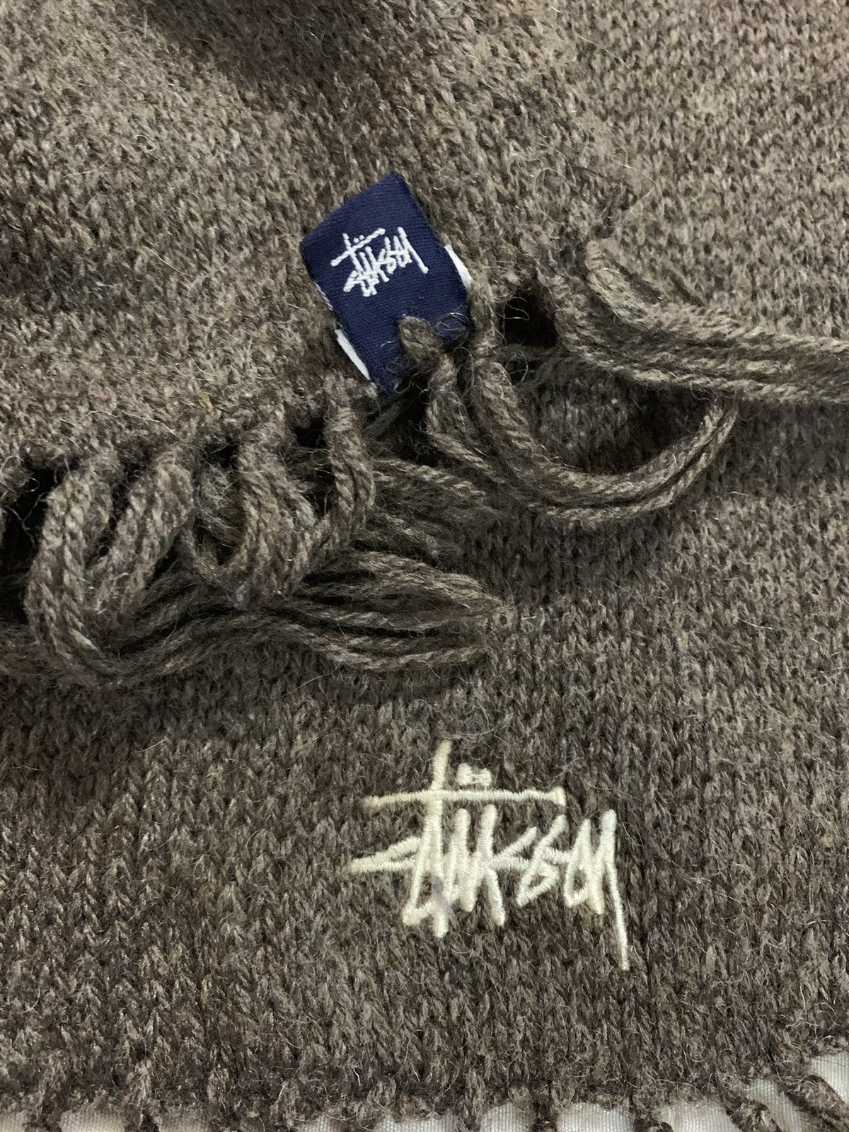 Other × Stussy Vintage Stussy Wool Blend Brown Mufler Size ONE SIZE - 4 Thumbnail