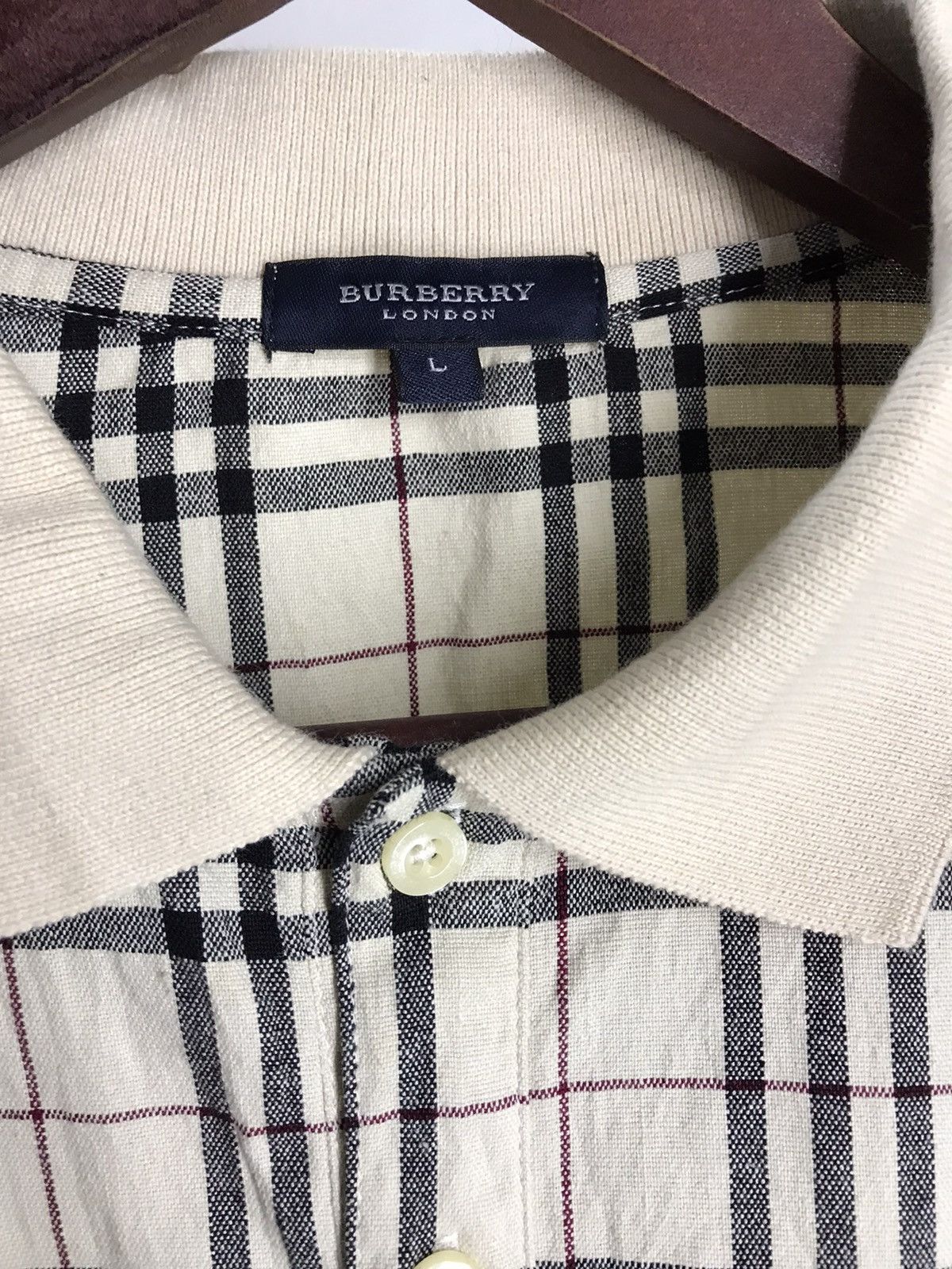 Burberry Vintage Burberry London Nova Check Polo LS Size US L / EU 52-54 / 3 - 4 Thumbnail
