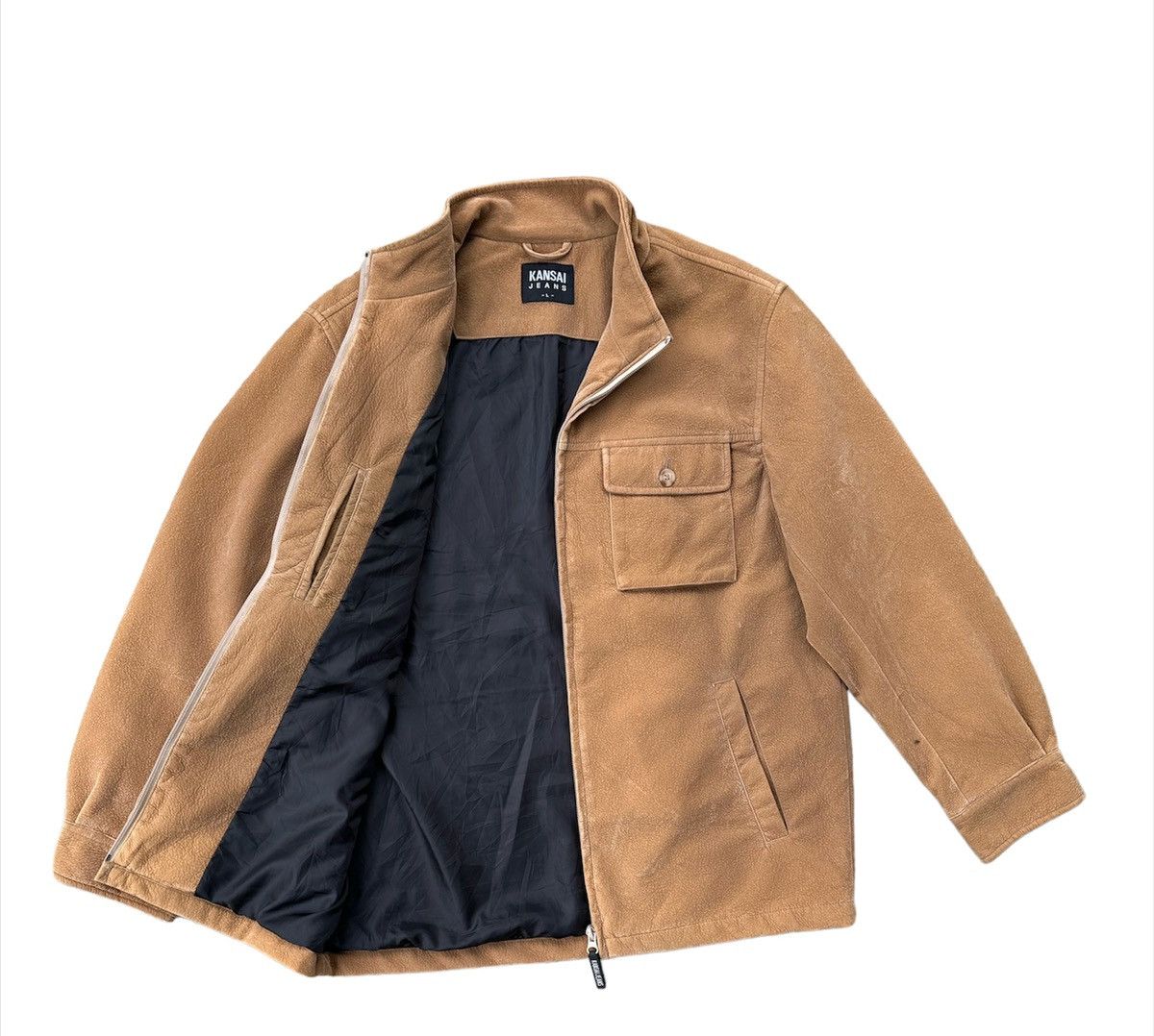 Kansai Yamamoto Kansai jeans brown jacket Size US L / EU 52-54 / 3 - 3 Thumbnail