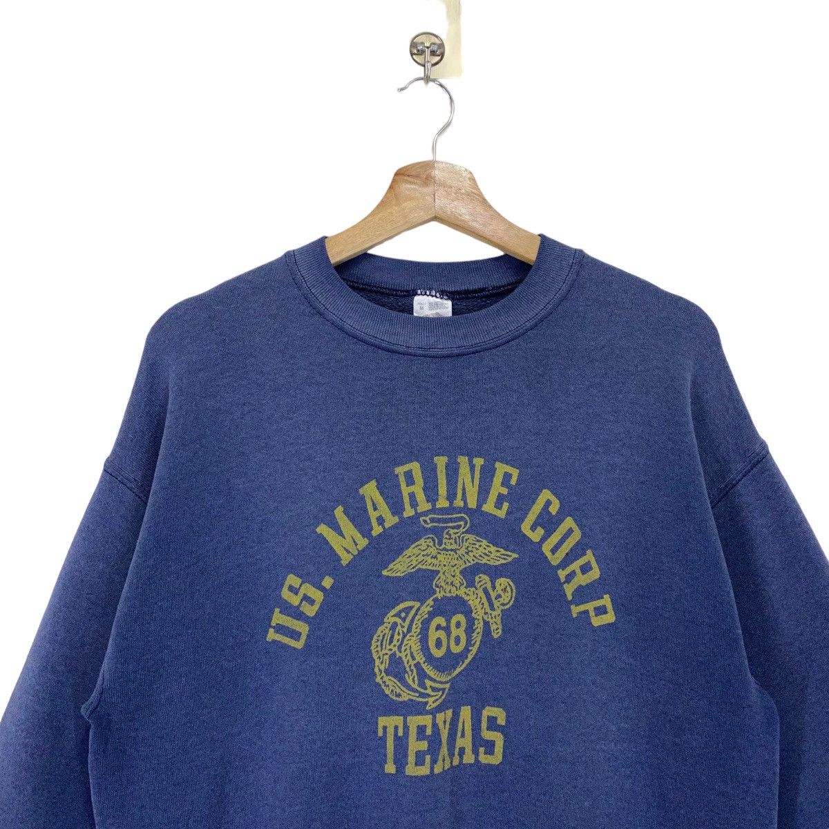 Vintage Vintage Us Marine Corp Taxez 68 Big Logo Crewneck Sweathirt Size US M / EU 48-50 / 2 - 4 Thumbnail