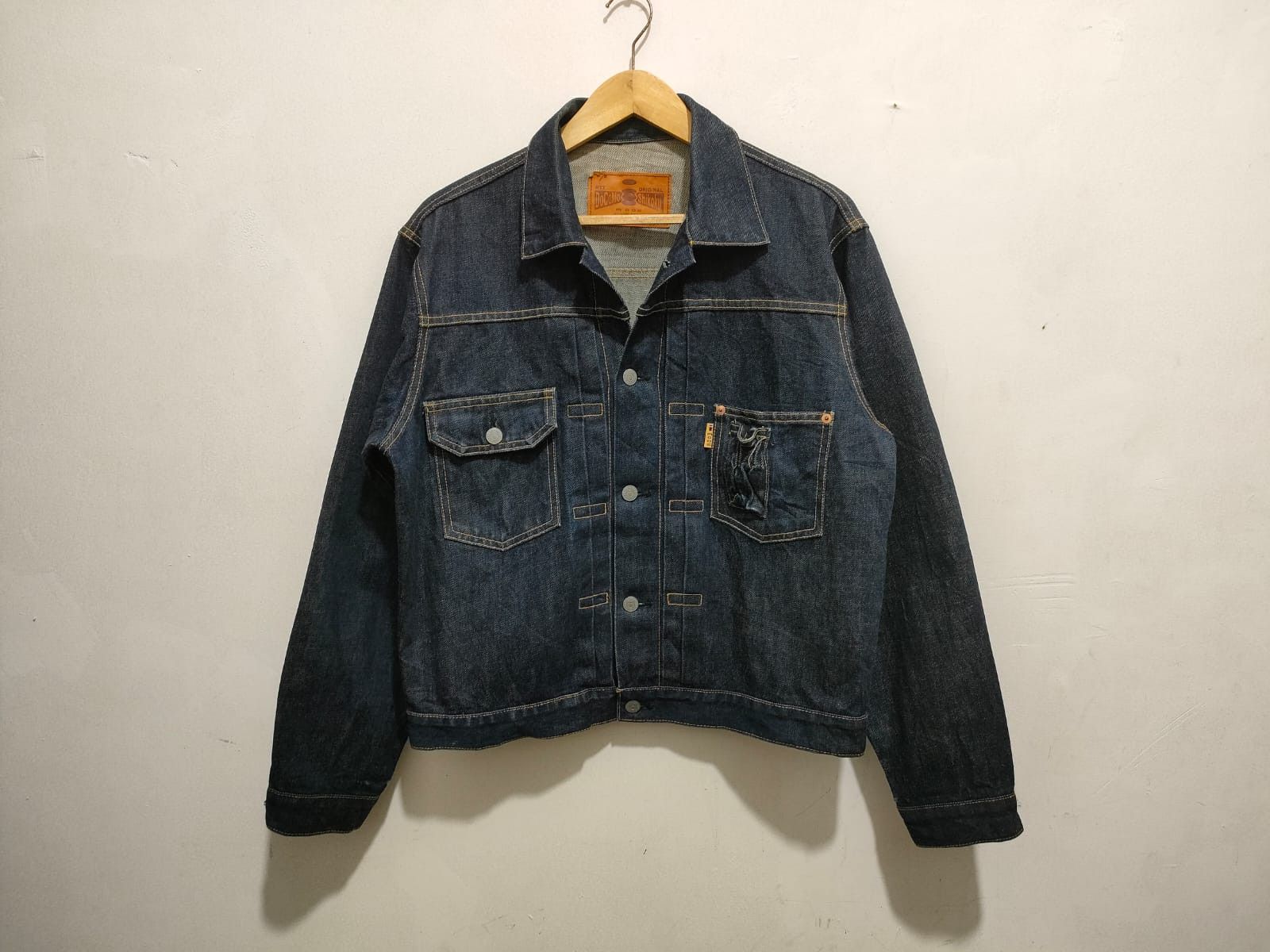 Japanese Brand Fit M to L, 90'S Docomo Shikoku Type 2 Selvedge Denim Jacket Size US L / EU 52-54 / 3 - 2 Thumbnail