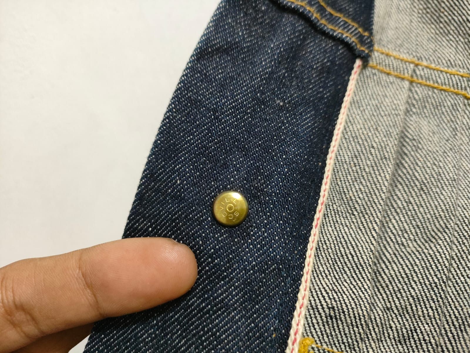 Japanese Brand Fit M to L, 90'S Docomo Shikoku Type 2 Selvedge Denim Jacket Size US L / EU 52-54 / 3 - 14 Thumbnail