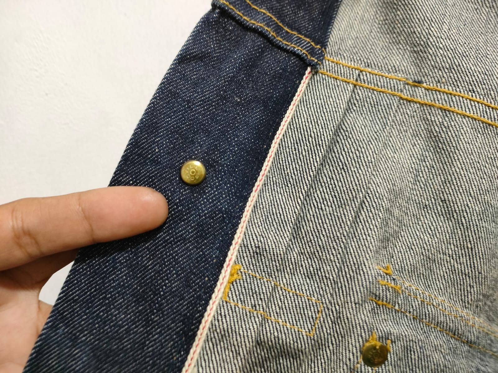 Japanese Brand Fit M to L, 90'S Docomo Shikoku Type 2 Selvedge Denim Jacket Size US L / EU 52-54 / 3 - 15 Thumbnail