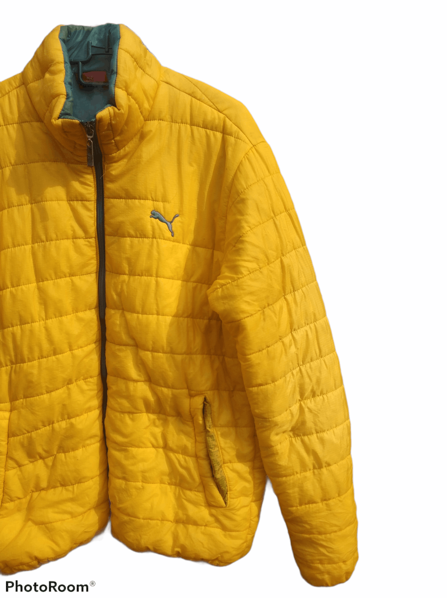Puma 🔥Yellow Vintage Puma Puffer Jackets Size US S / EU 44-46 / 1 - 2 Thumbnail