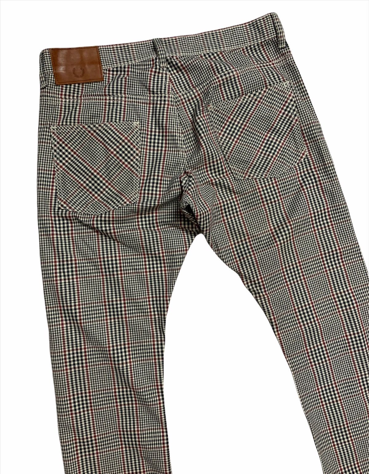 image of Fred Perry Made In Japan Tartan Check Slim Fit Pants in Checkered, Men's (Size 32)
