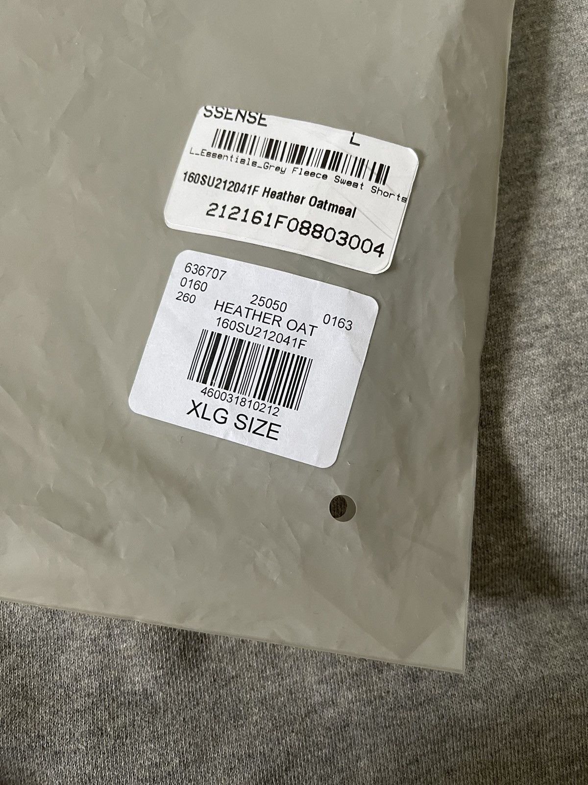 FOG × Fear of God × Pacsun Fear of God ESSENTIALS Heather Oat Sweat Shorts FW21 Sz (L) Size US 34 / EU 50 - 5 Thumbnail