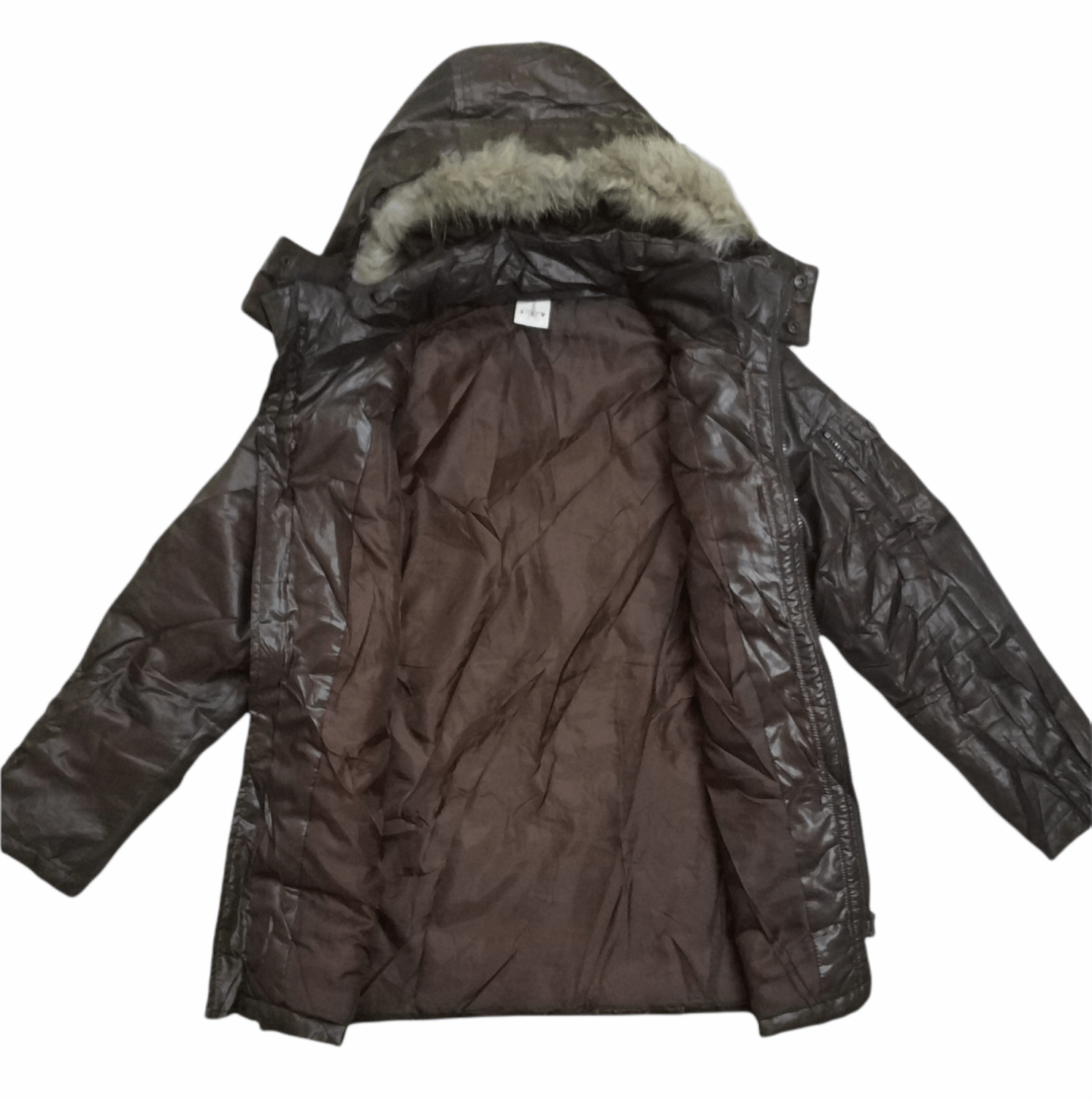 🔥Arw Faux Fur Fishtail Quilted Jacket