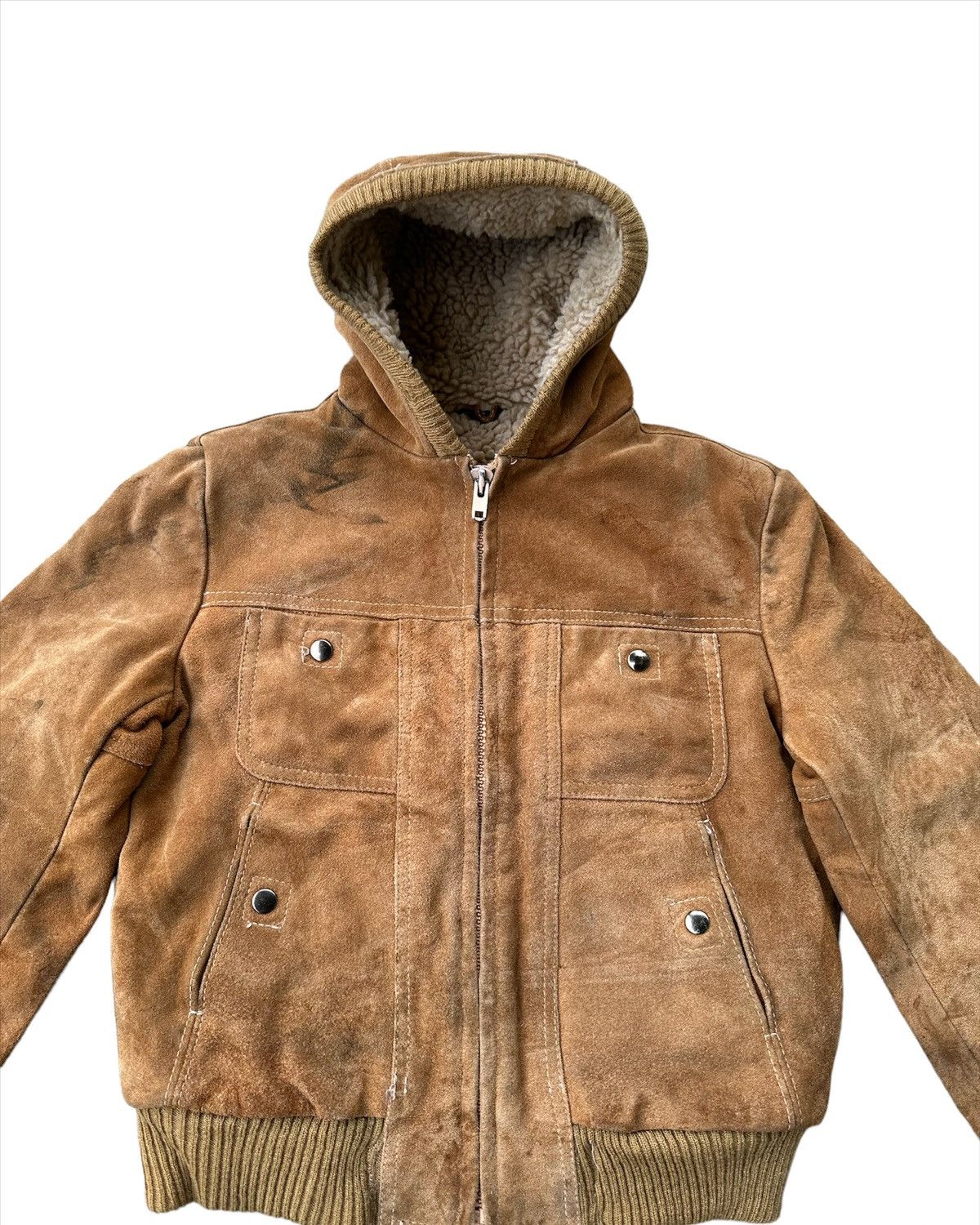 Vintage Worlwide sportswear leather jacket hoodie Size US S / EU 44-46 / 1 - 3 Thumbnail
