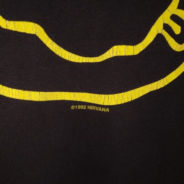 Nirvana Vintage 1992 NIRVANA Smiley Grunge Kurt Cobain Band Shirt Size US M / EU 48-50 / 2 - 4 Thumbnail