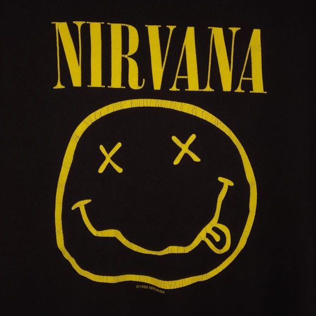Nirvana Vintage 1992 NIRVANA Smiley Grunge Kurt Cobain Band Shirt Size US M / EU 48-50 / 2 - 3 Thumbnail