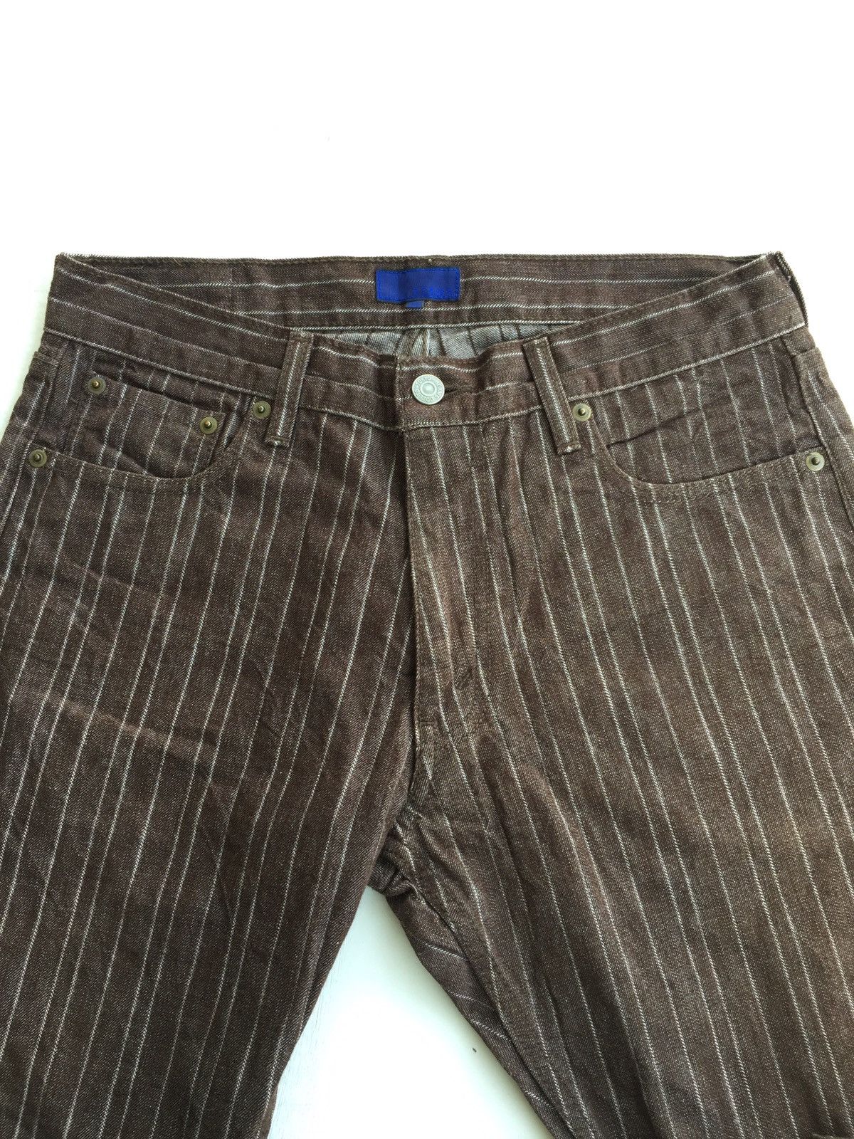 Beams Plus × If Six Was Nine × Tornado Mart Baggy Jeans Beams Herringbones Pinstripes Wabash Size US 31 - 4 Thumbnail