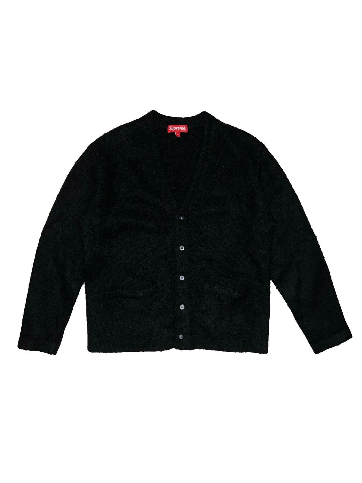 image of Supreme Brushed Mohair Cardigan in Black, Men's (Size Small)