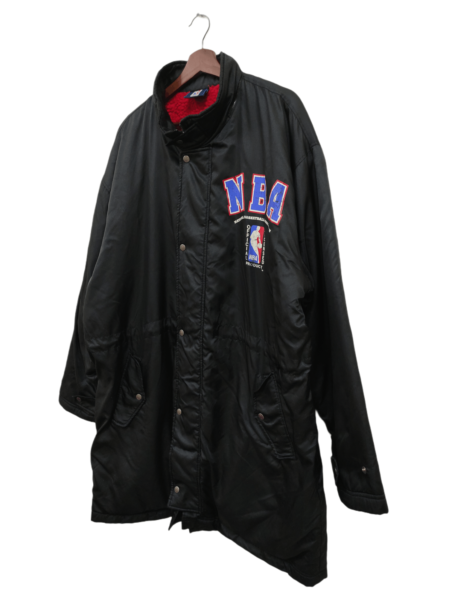 NBA × Vintage Vintage 90s NBA Chicago Bulls Long Nylon Basketball Jacket Size US XL / EU 56 / 4 - 3 Thumbnail