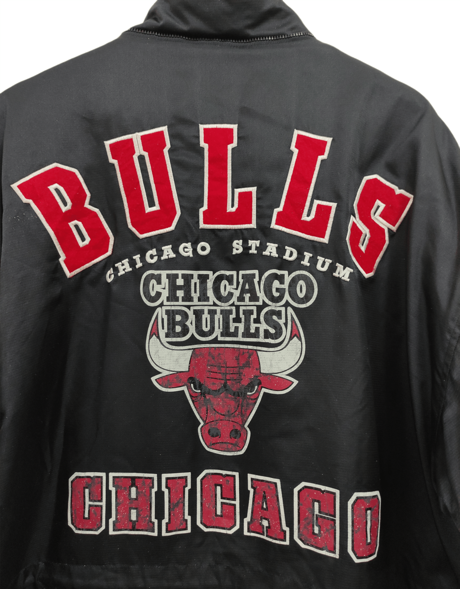 NBA × Vintage Vintage 90s NBA Chicago Bulls Long Nylon Basketball Jacket Size US XL / EU 56 / 4 - 5 Thumbnail