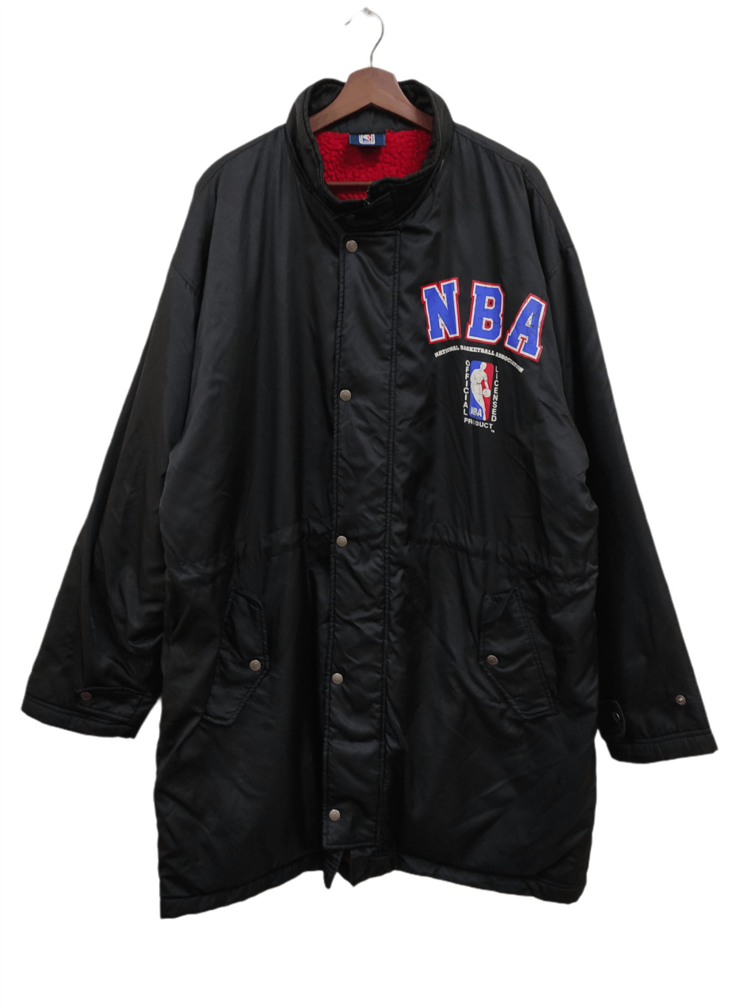 NBA × Vintage Vintage 90s NBA Chicago Bulls Long Nylon Basketball Jacket Size US XL / EU 56 / 4 - 1 Thumbnail