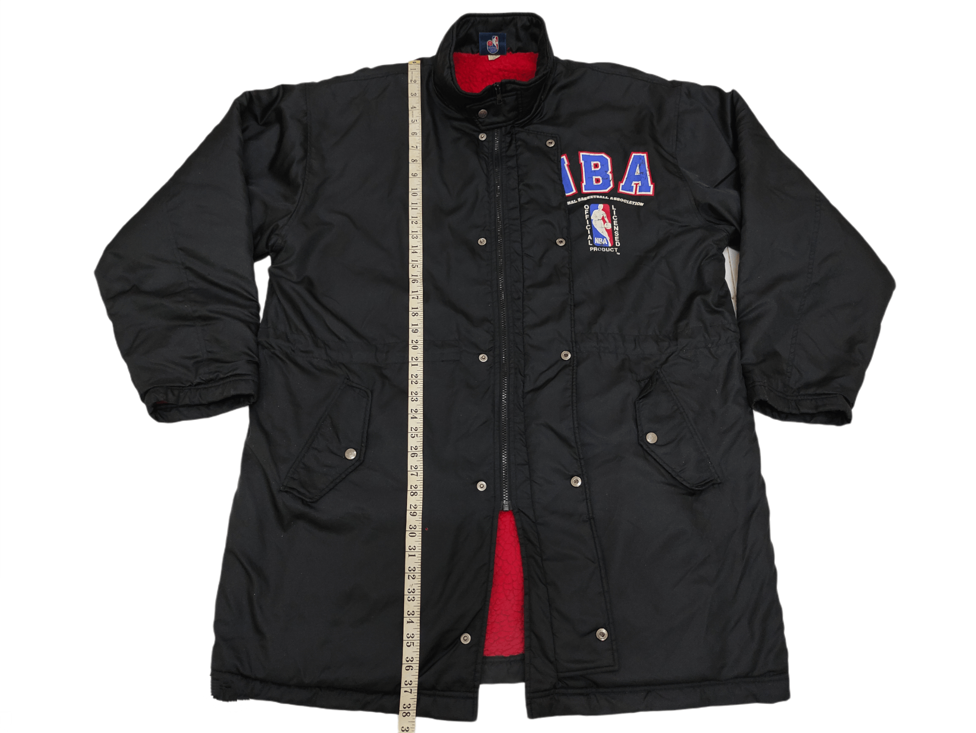 NBA × Vintage Vintage 90s NBA Chicago Bulls Long Nylon Basketball Jacket Size US XL / EU 56 / 4 - 8 Thumbnail