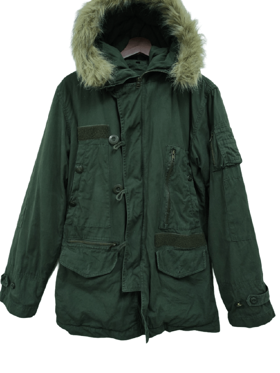 FULL LIFE Parka Jacket Hooded Army Mods Style Size Large