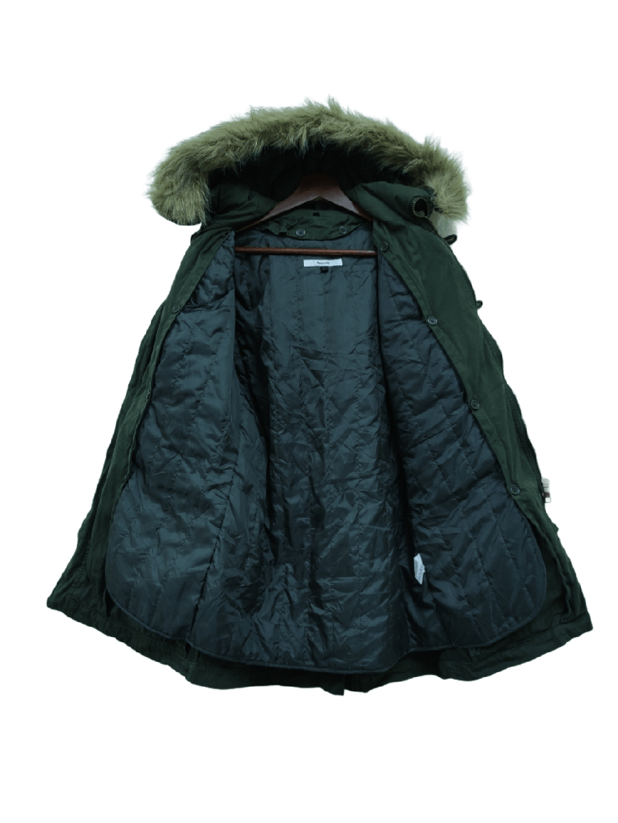 FULL LIFE Parka Jacket Hooded Army Mods Style Size Large