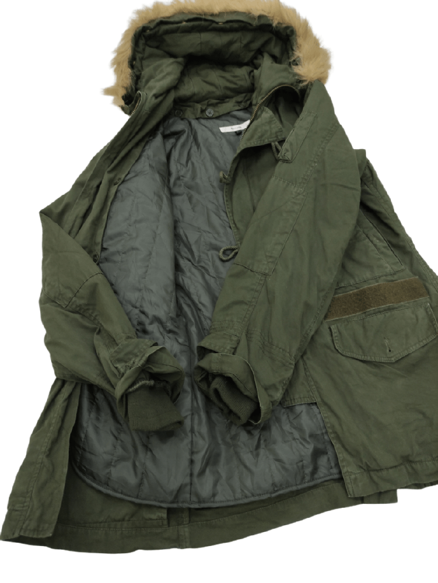 FULL LIFE Parka Jacket Hooded Army Mods Style Size Large