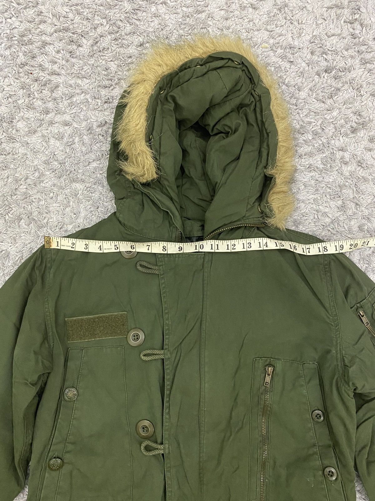 FULL LIFE Parka Jacket Hooded Army Mods Style Size Large