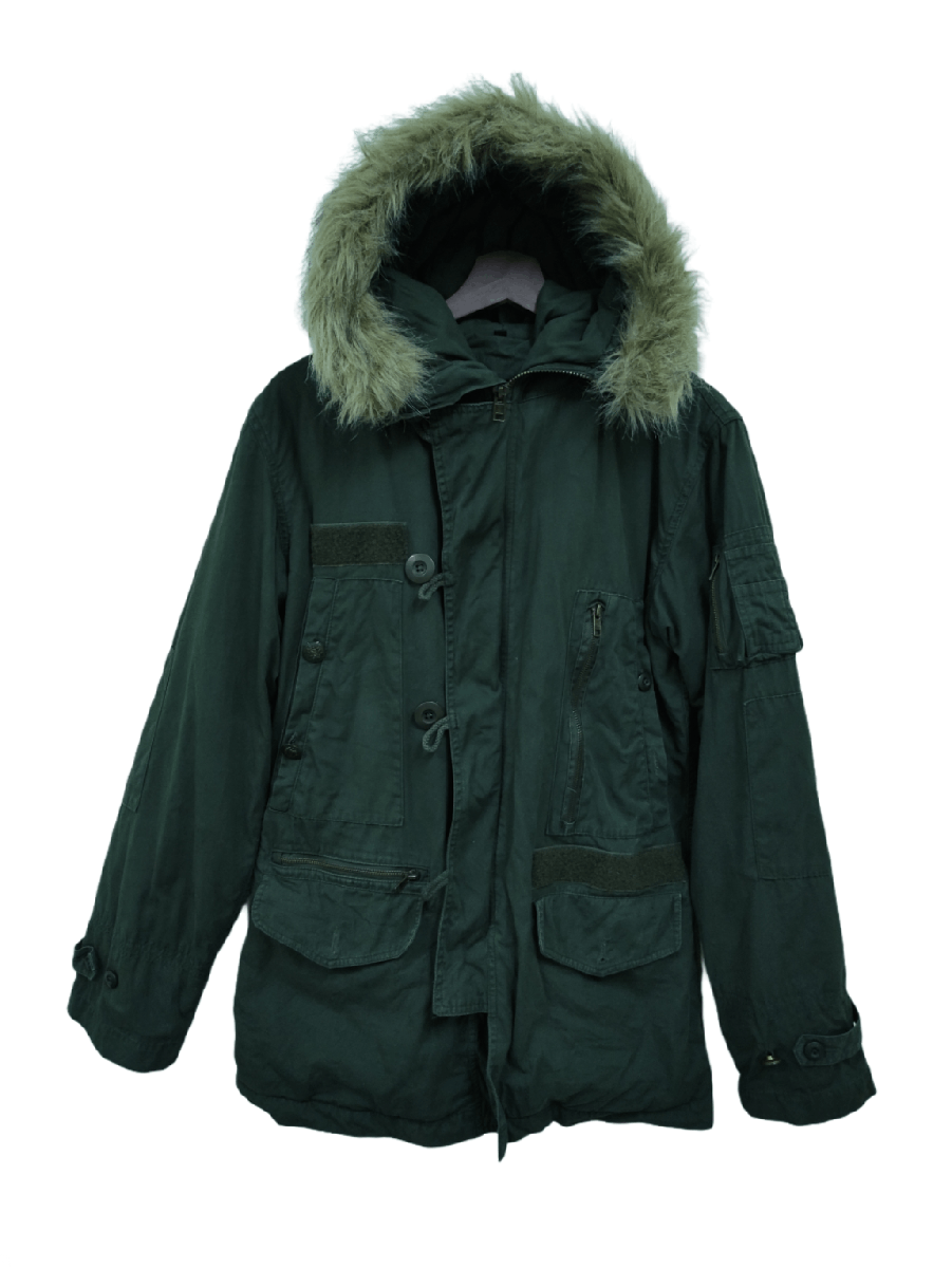 FULL LIFE Parka Jacket Hooded Army Mods Style Size Large