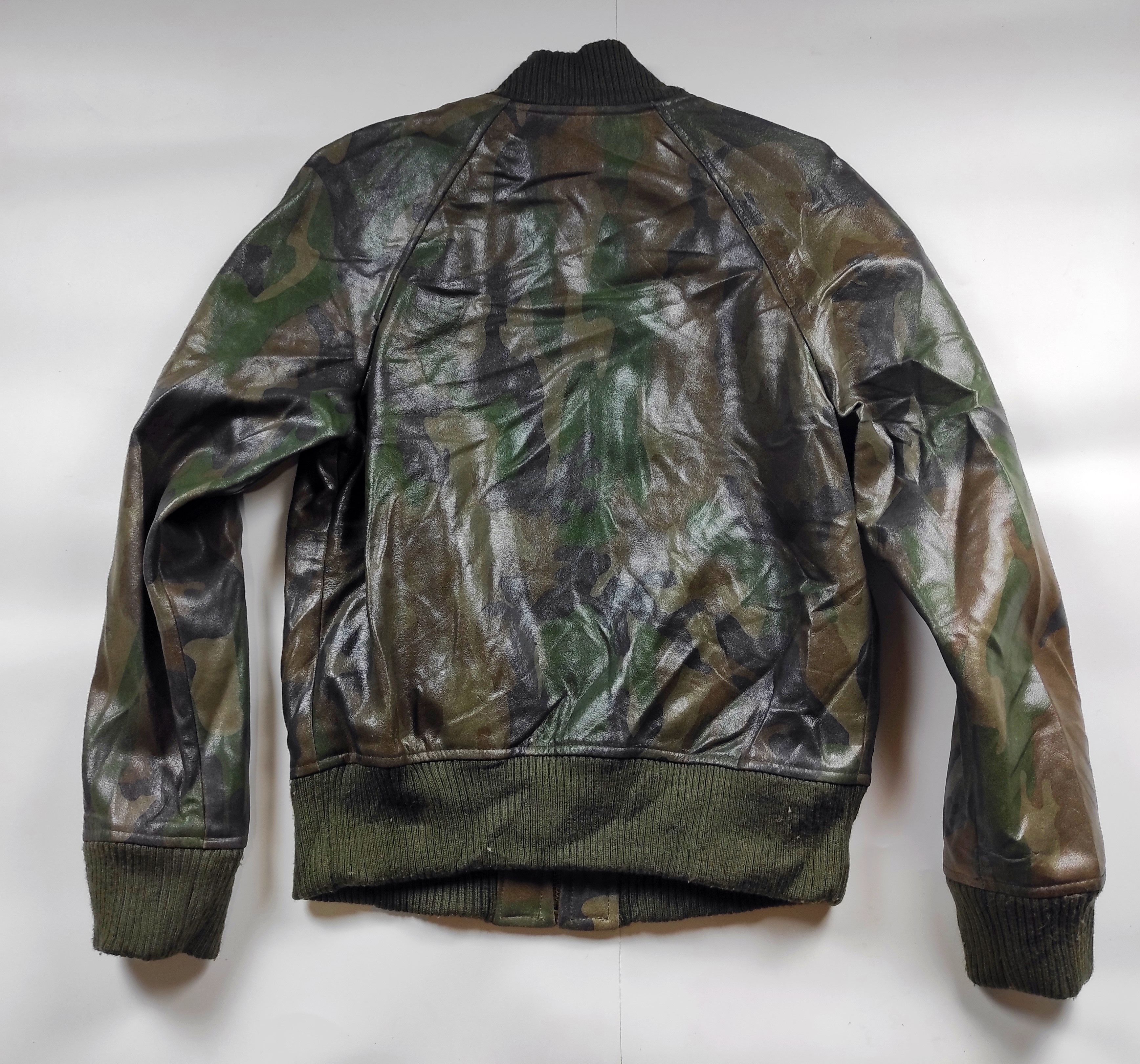 Japanese Brand Rare patriccox Wanabe Bomber Jacket Camo Genuine Leather Size US S / EU 44-46 / 1 - 3 Thumbnail