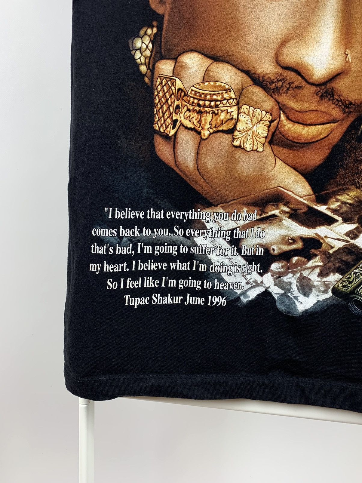 Band Tees Rare Vintage 90/00s 2Pac Tupac Double Sided Big Logo T-Shirt Size US M / EU 48-50 / 2 - 7 Thumbnail