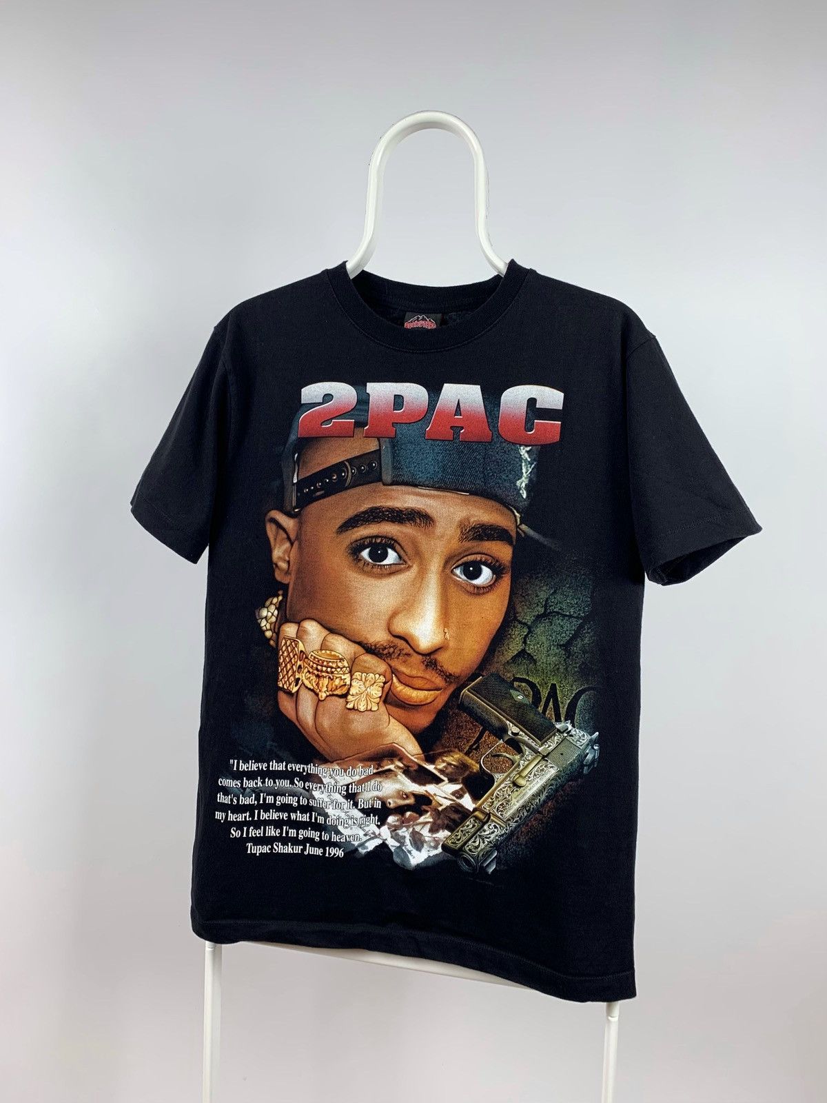 Band Tees Rare Vintage 90/00s 2Pac Tupac Double Sided Big Logo T-Shirt Size US M / EU 48-50 / 2 - 4 Thumbnail