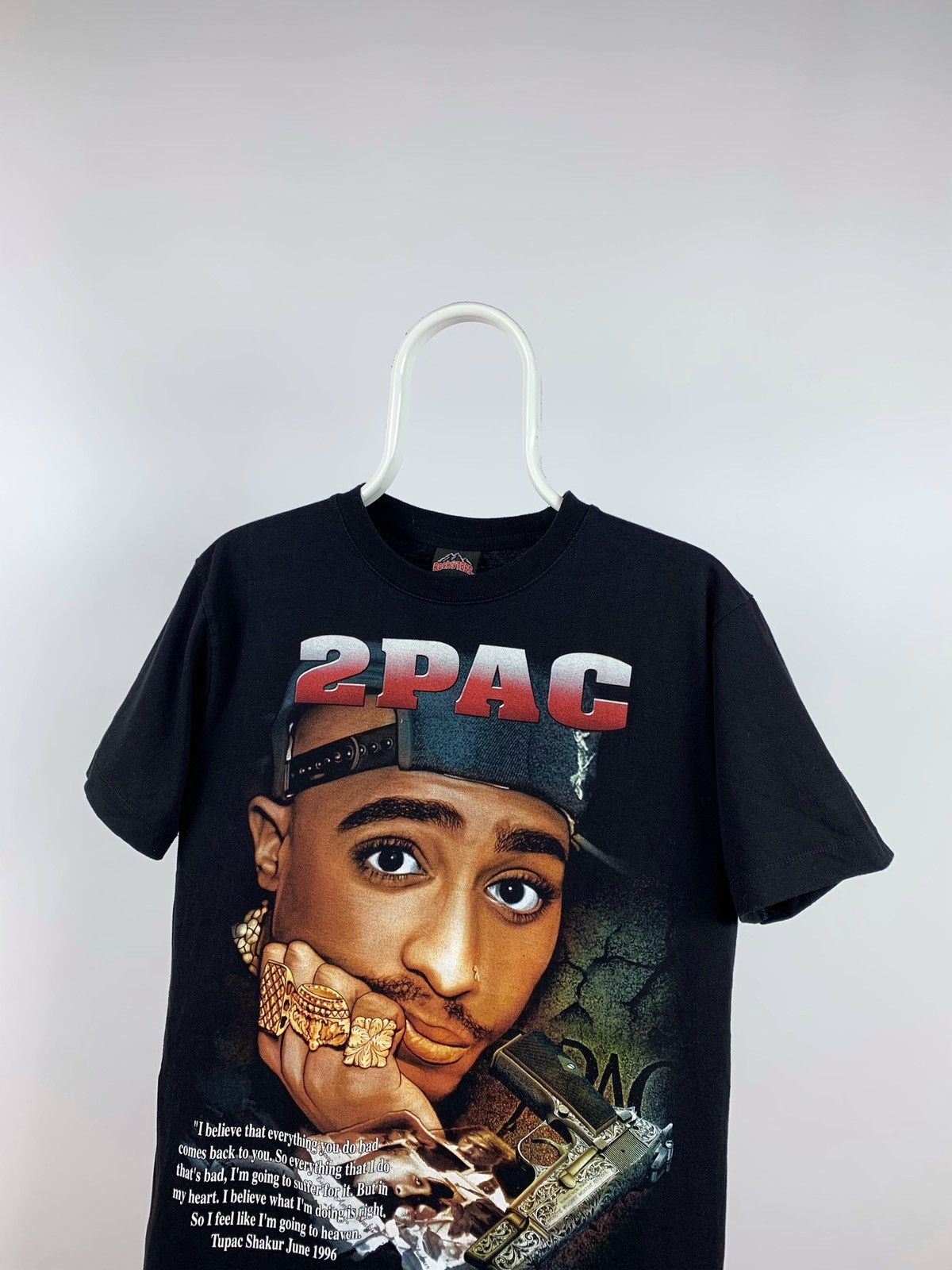 Band Tees Rare Vintage 90/00s 2Pac Tupac Double Sided Big Logo T-Shirt Size US M / EU 48-50 / 2 - 5 Thumbnail