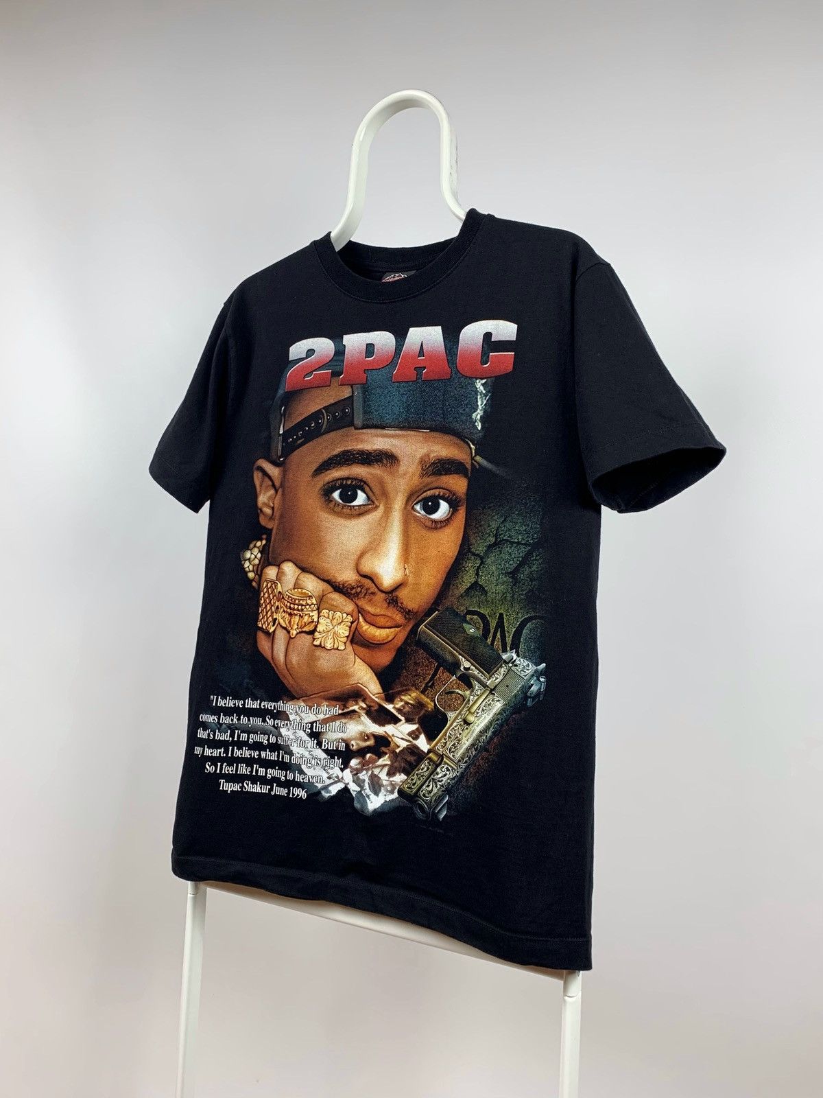 Band Tees Rare Vintage 90/00s 2Pac Tupac Double Sided Big Logo T-Shirt Size US M / EU 48-50 / 2 - 3 Thumbnail