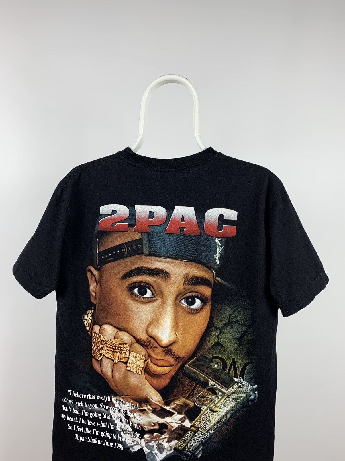 Band Tees Rare Vintage 90/00s 2Pac Tupac Double Sided Big Logo T-Shirt Size US M / EU 48-50 / 2 - 8 Thumbnail