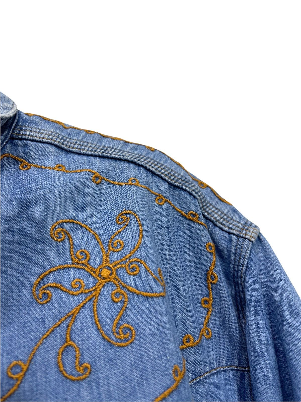 Edwin Edwin Chambray Thin Denim Western Shirt Embroydery 2🟩1 Size US L / EU 52-54 / 3 - 2 Thumbnail