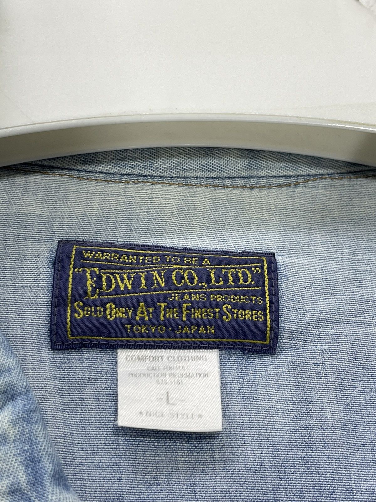 Edwin Edwin Chambray Thin Denim Western Shirt Embroydery 2🟩1 Size US L / EU 52-54 / 3 - 6 Thumbnail