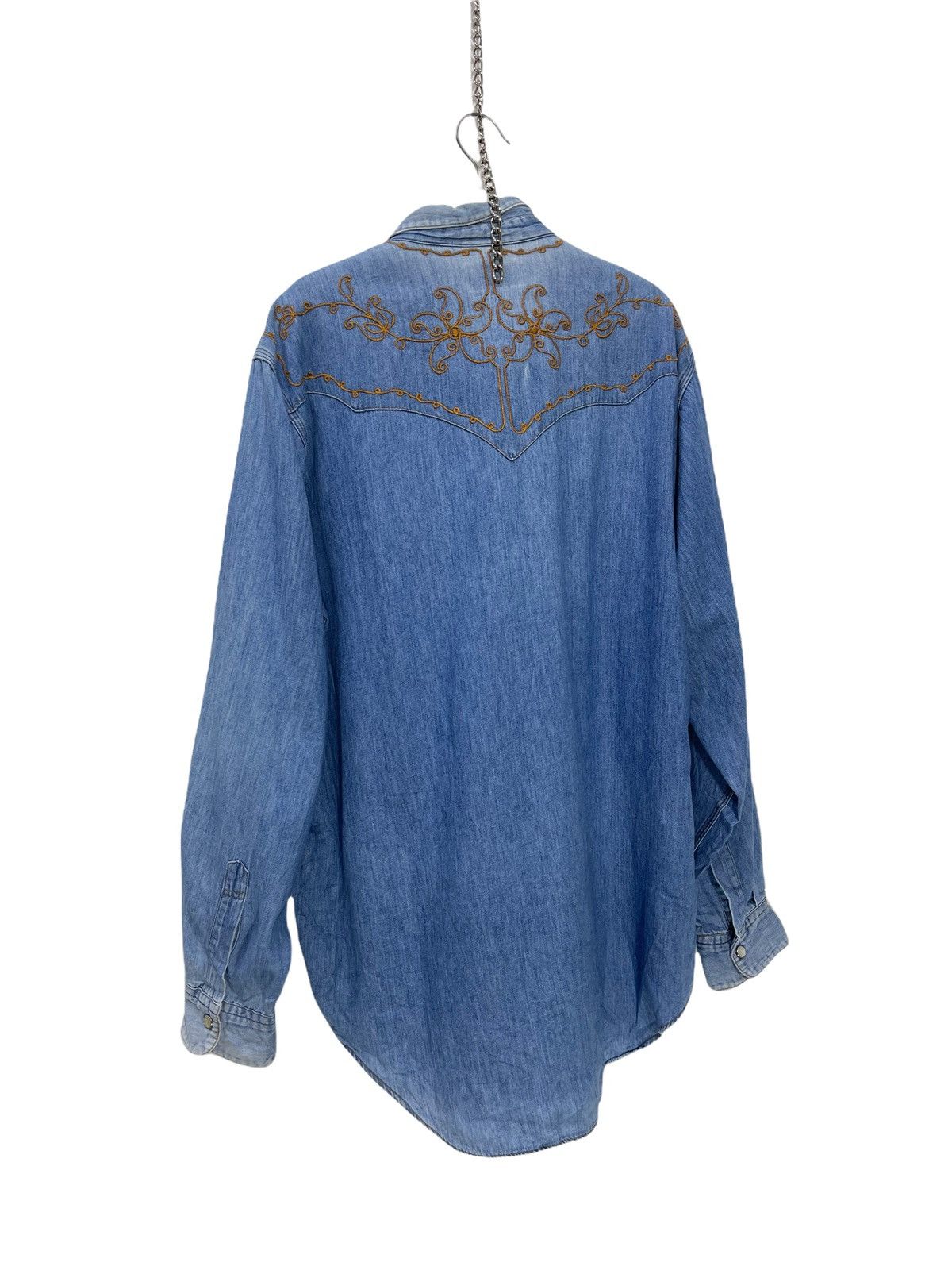 Edwin Edwin Chambray Thin Denim Western Shirt Embroydery 2🟩1 Size US L / EU 52-54 / 3 - 5 Thumbnail