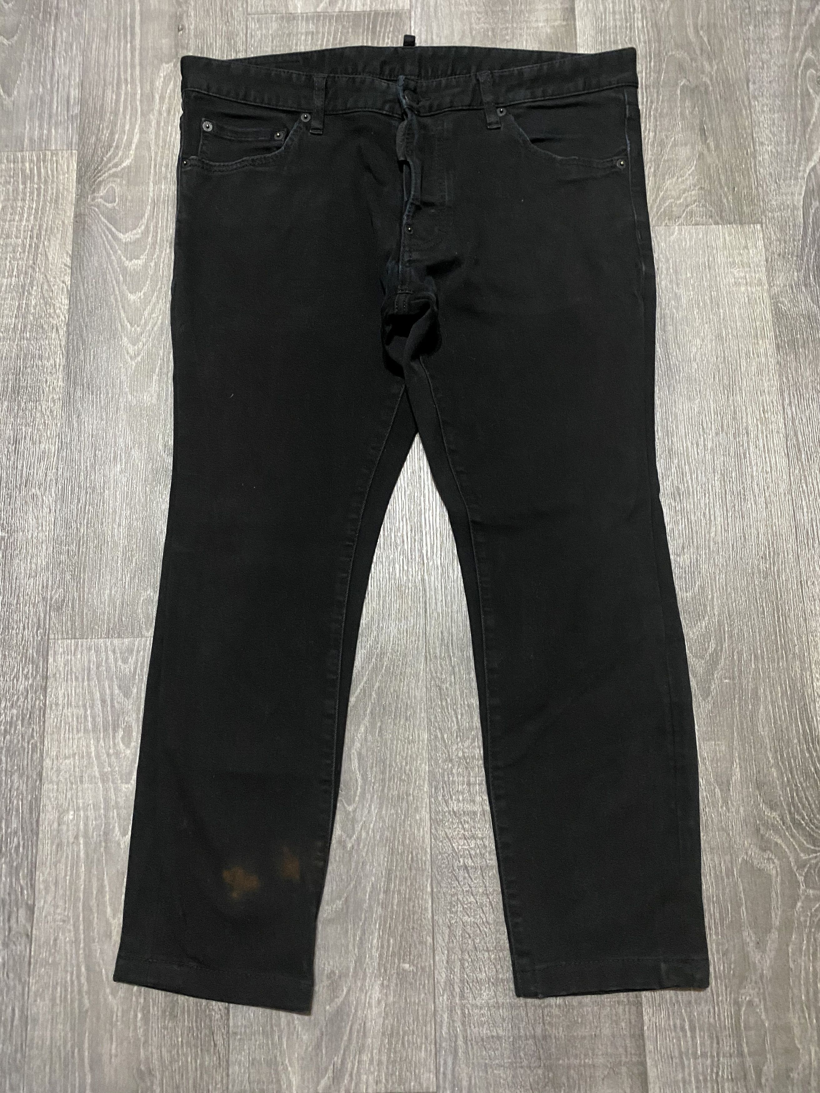 Dsquared2 Dsquared2 Black Slim Fit Stretch Spotted Jeans Denim Size US 36 / EU 52 - 2 Thumbnail