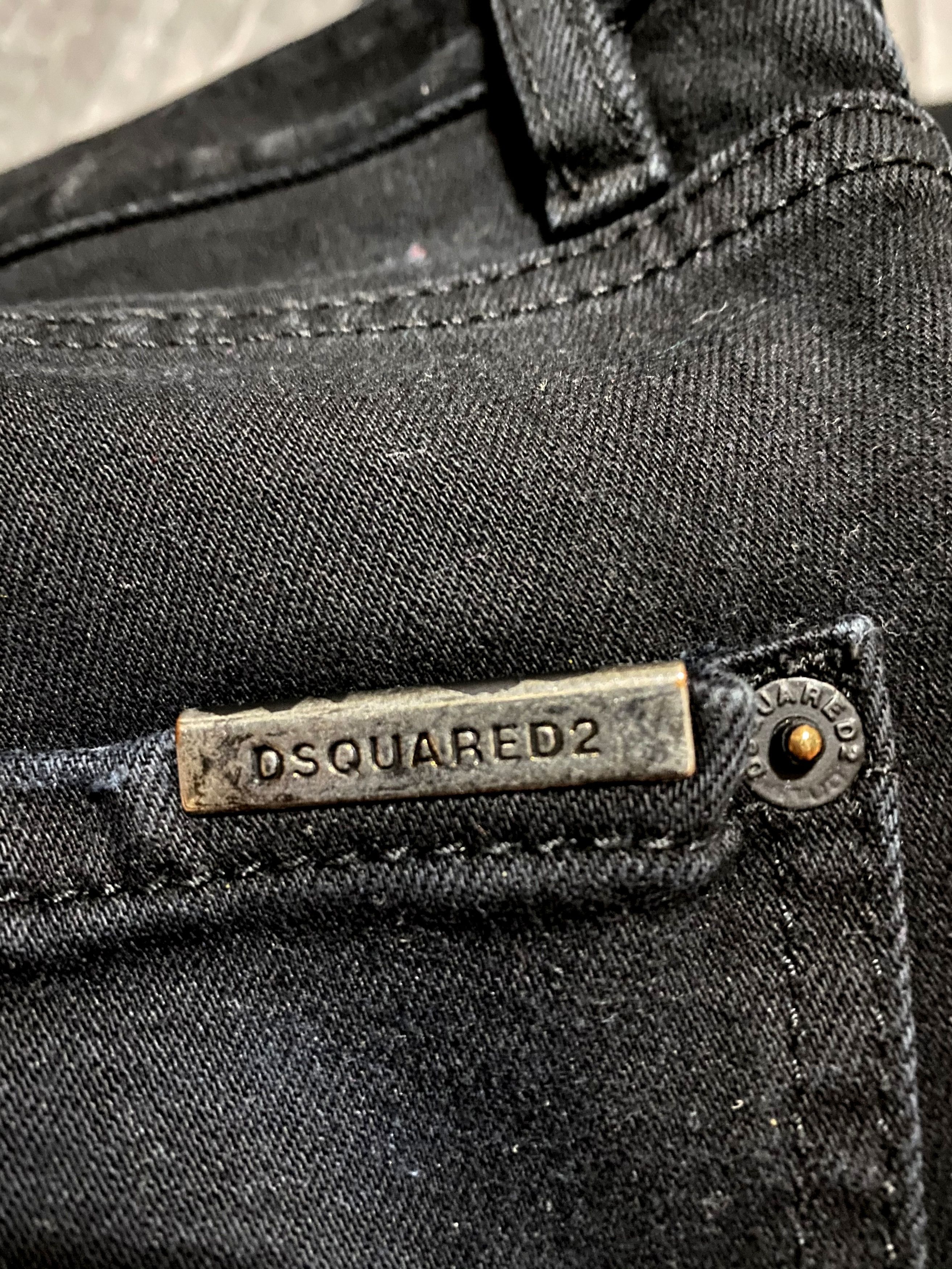 Dsquared2 Dsquared2 Black Slim Fit Stretch Spotted Jeans Denim Size US 36 / EU 52 - 6 Thumbnail