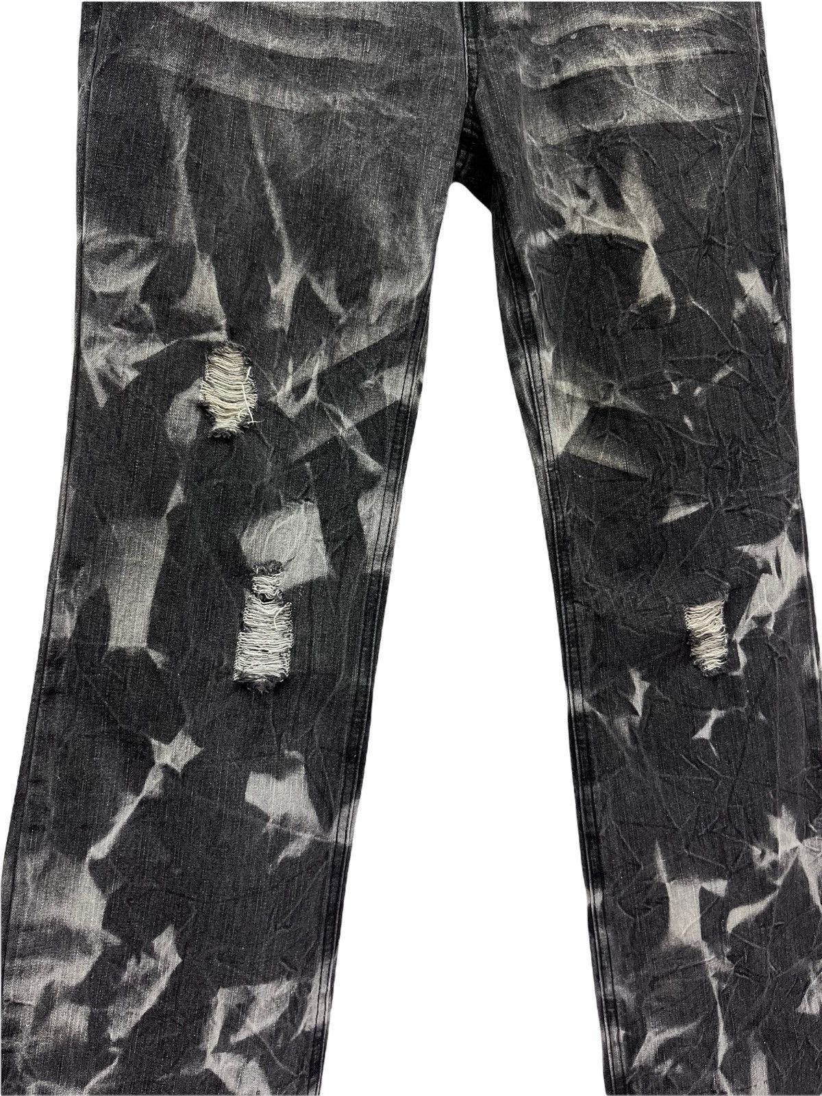 LOWBOX FYE🔥LOWBOX Distressed Black Fragment Acid Wash Punk Flare Size US 32 / EU 48 - 3 Thumbnail