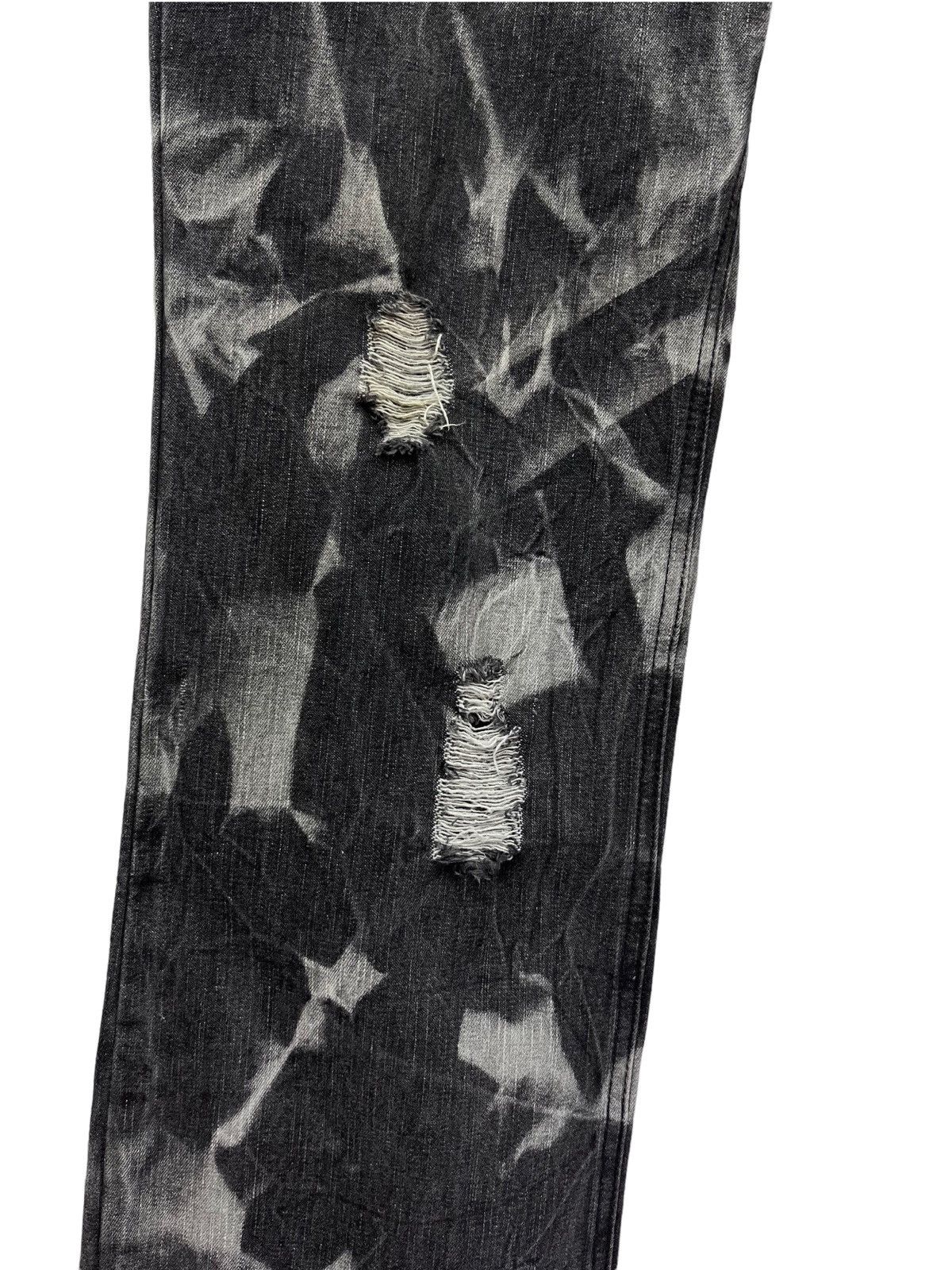 LOWBOX FYE🔥LOWBOX Distressed Black Fragment Acid Wash Punk Flare Size US 32 / EU 48 - 5 Thumbnail