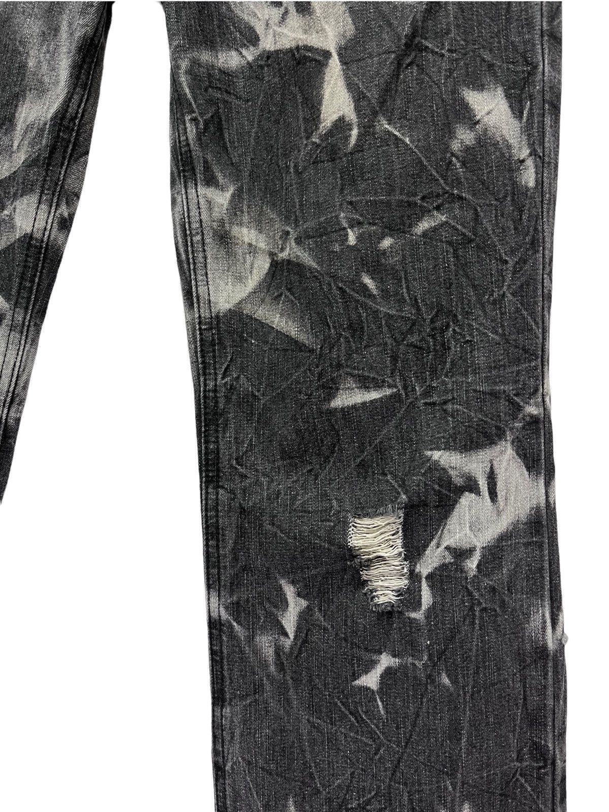 LOWBOX FYE🔥LOWBOX Distressed Black Fragment Acid Wash Punk Flare Size US 32 / EU 48 - 4 Thumbnail