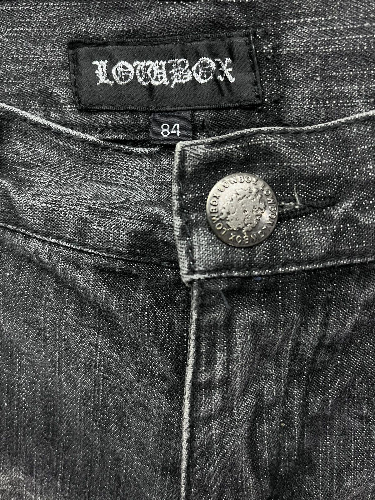 LOWBOX FYE🔥LOWBOX Distressed Black Fragment Acid Wash Punk Flare Size US 32 / EU 48 - 7 Thumbnail