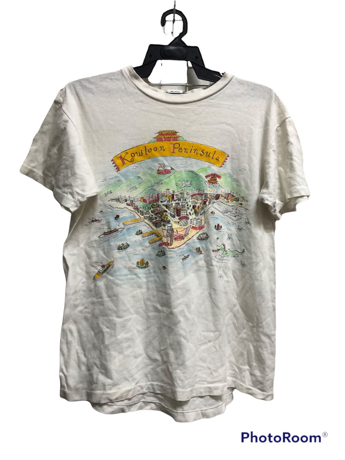 image of Made In USA x Vintage Kowloon Peninsula 80's in White, Men's (Size Medium)