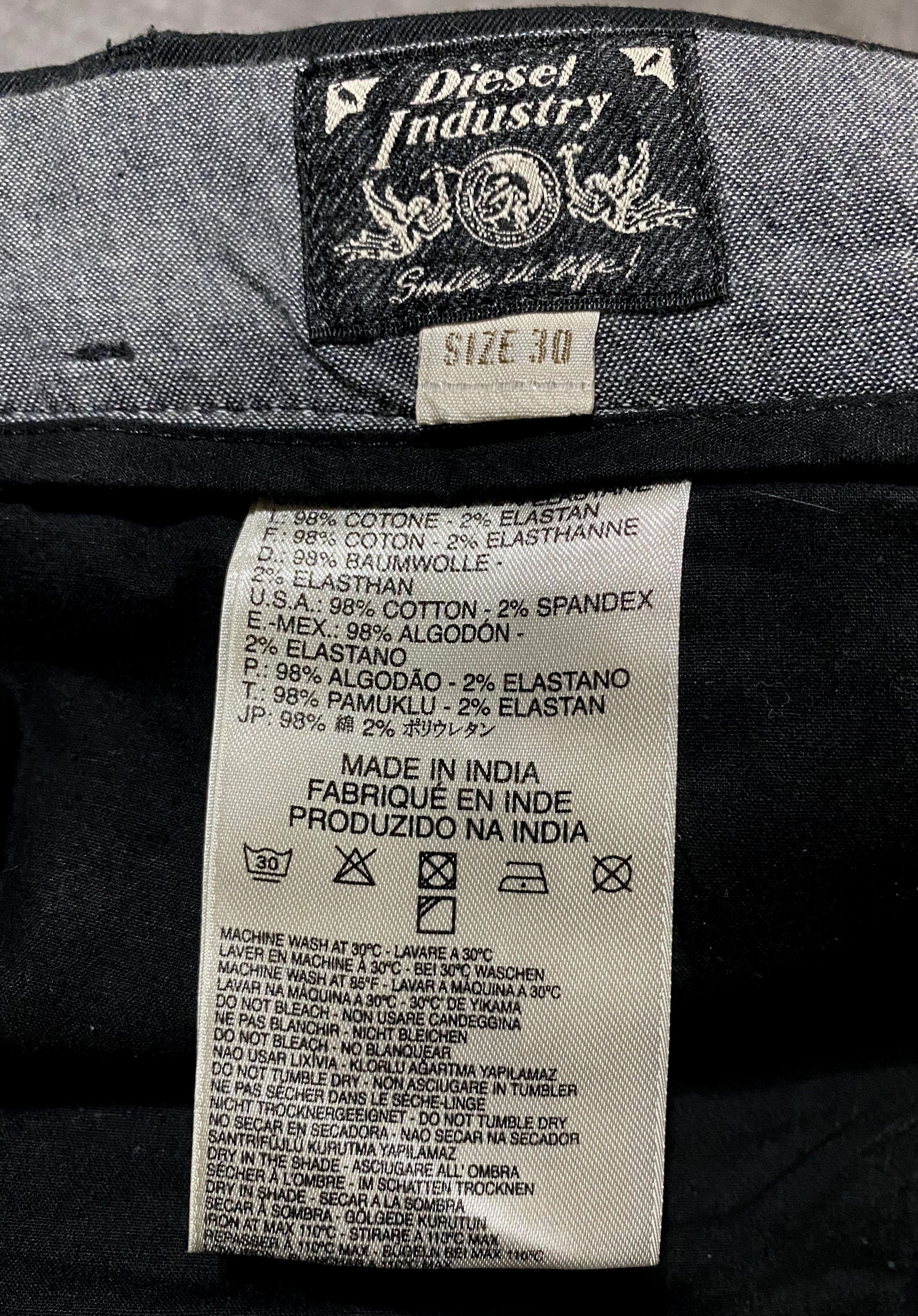 Diesel Black Diesel Industries Chi-Tight-E Slim Fit Pants Trousers Size US 30 / EU 46 - 13 Thumbnail