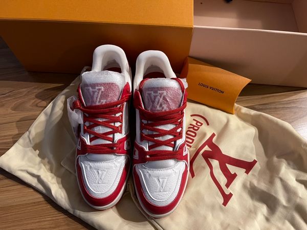 Louis Vuitton - Authenticated LV Trainer Trainer - Leather Red Plain for Men, Very Good Condition