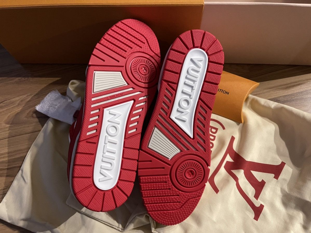 Louis Vuitton Rare Limited Edition LV Trainer Sneaker (RED) Size US 5 / EU 37 - 6 Thumbnail
