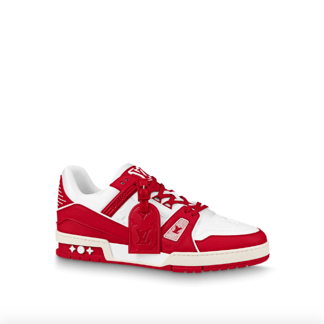 Louis Vuitton Rare Limited Edition LV Trainer Sneaker (RED) Size US 5 / EU 37 - 1 Thumbnail