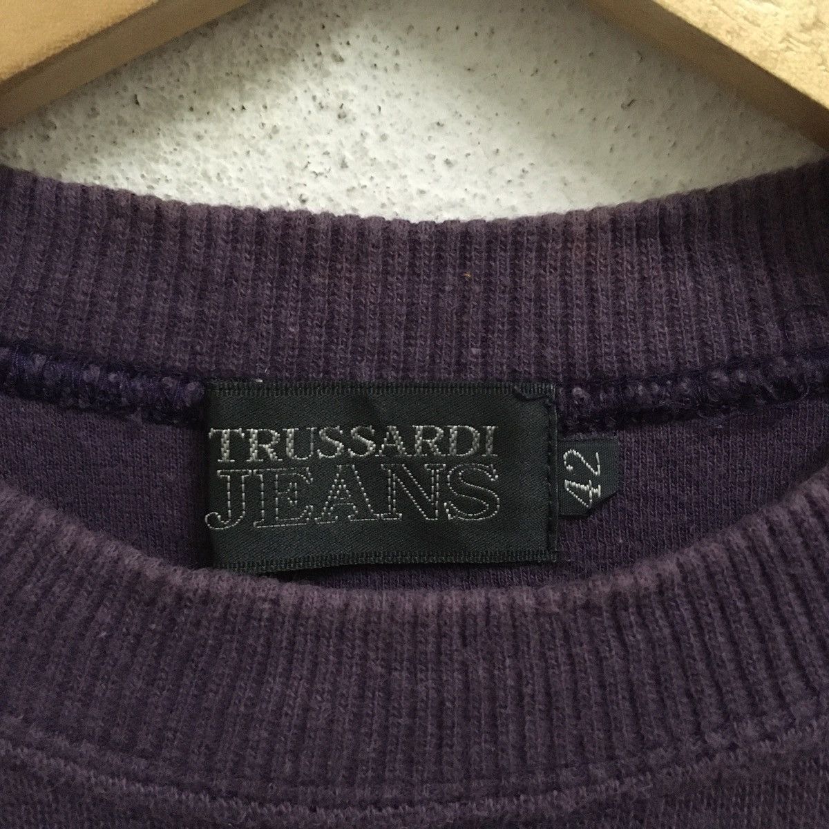 Trussardi × Vintage Vintage TRUSSARDI JEANS Big Logo Embroidery Sweatshirt Size US M / EU 48-50 / 2 - 4 Thumbnail