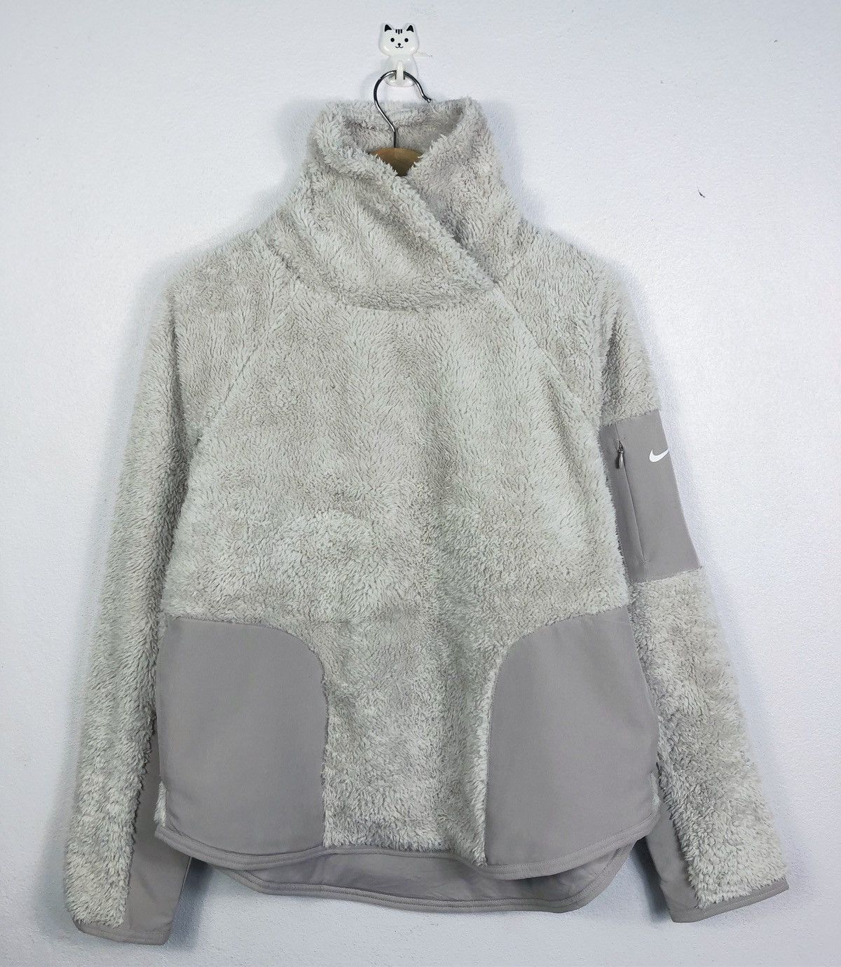image of Nike Faux Fur Sweater in Light Brown, Men's (Size Large)