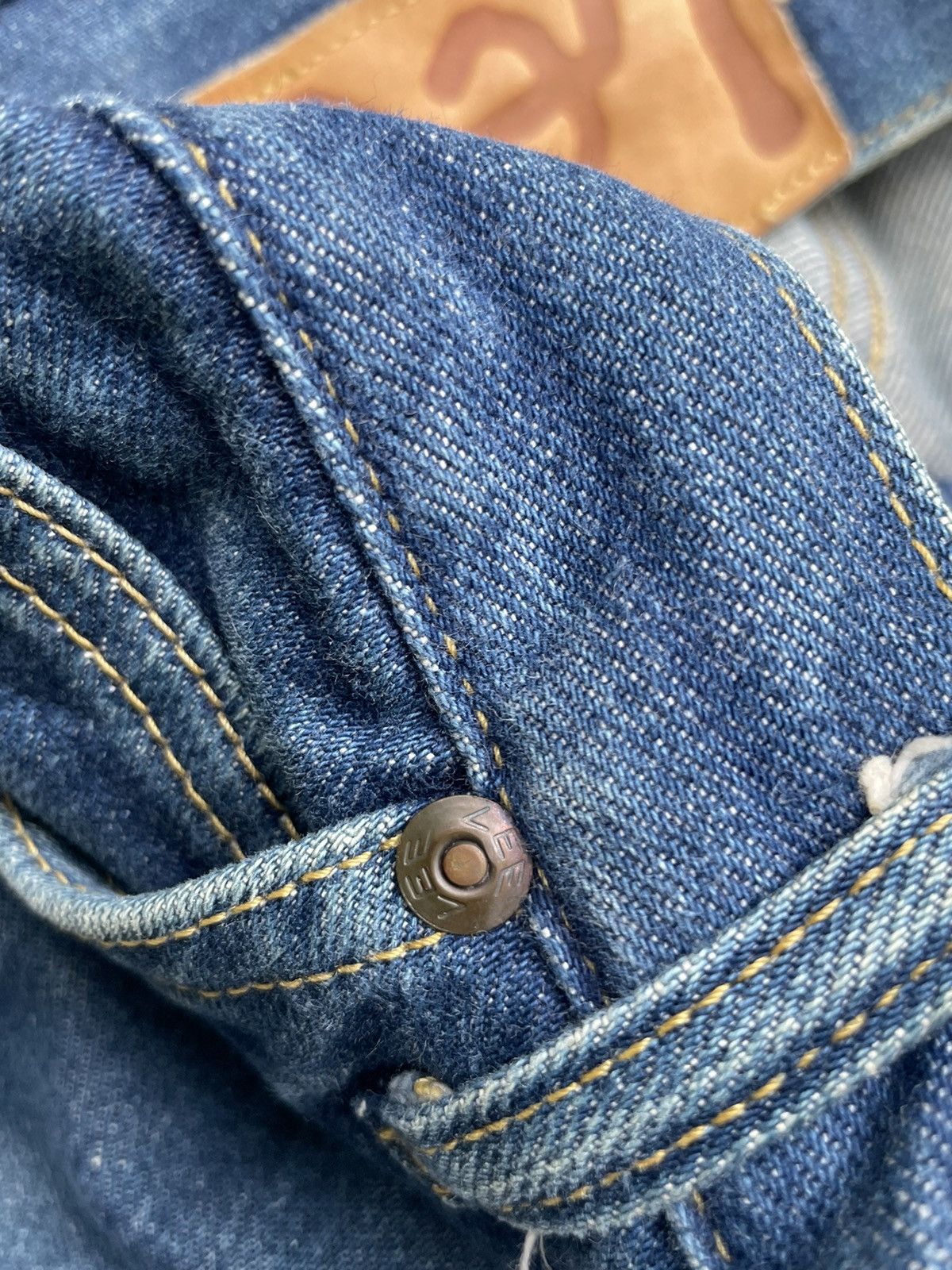 Lee × Vintage Vintage Lee Lot 101 White Selvedge Denim Size US 28 / EU 44 - 18 Thumbnail