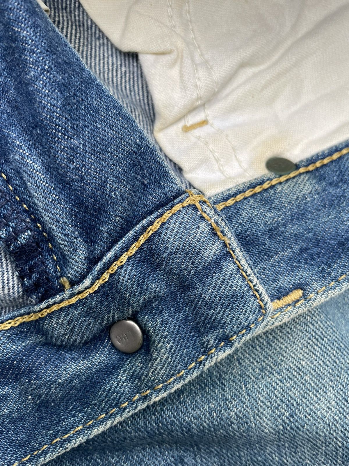 Lee × Vintage Vintage Lee Lot 101 White Selvedge Denim Size US 28 / EU 44 - 17 Thumbnail
