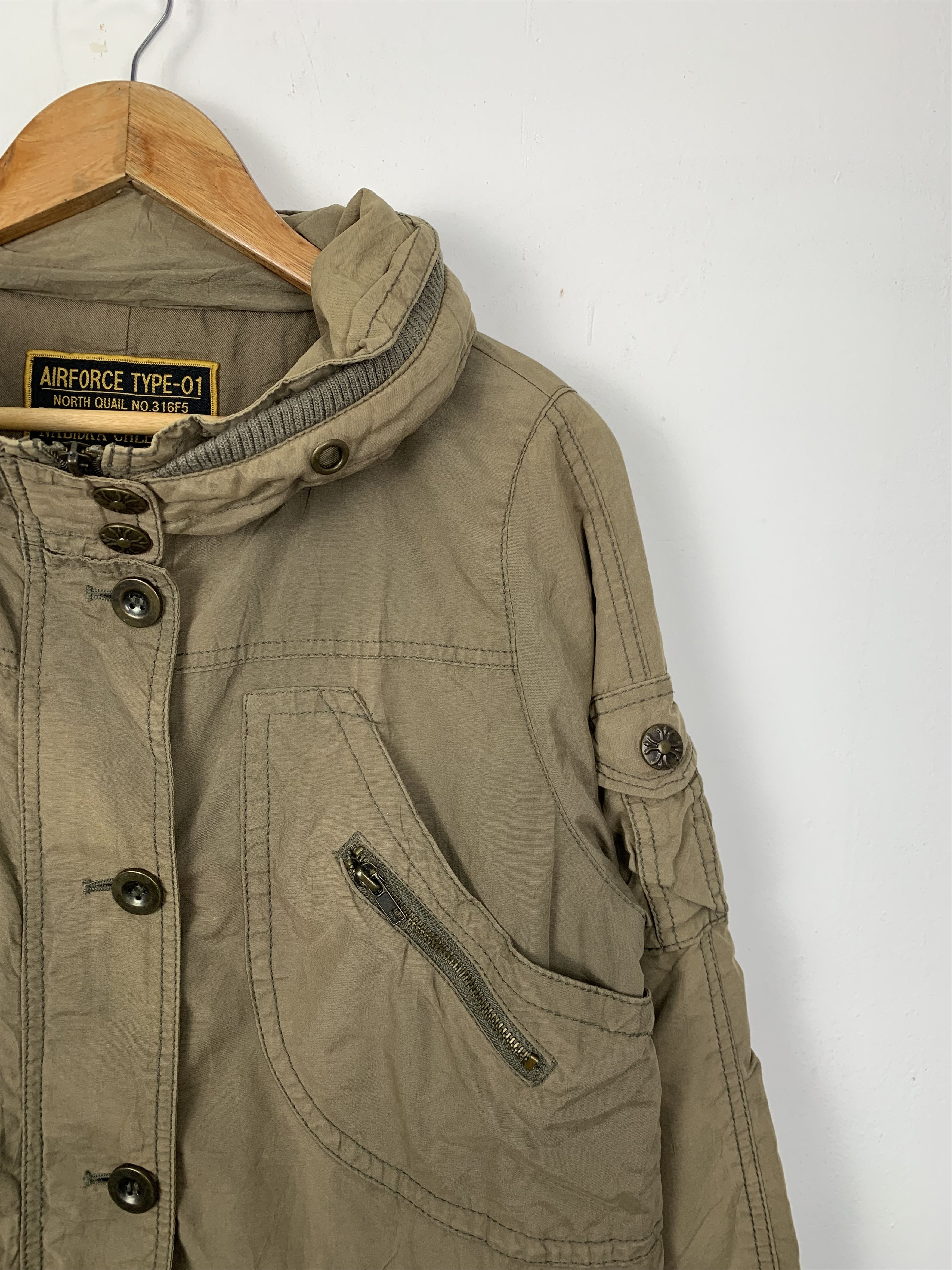Japanese Brand Vintage AIR FORCE Multi Pocket Parkas J0632 Size US S / EU 44-46 / 1 - 3 Thumbnail
